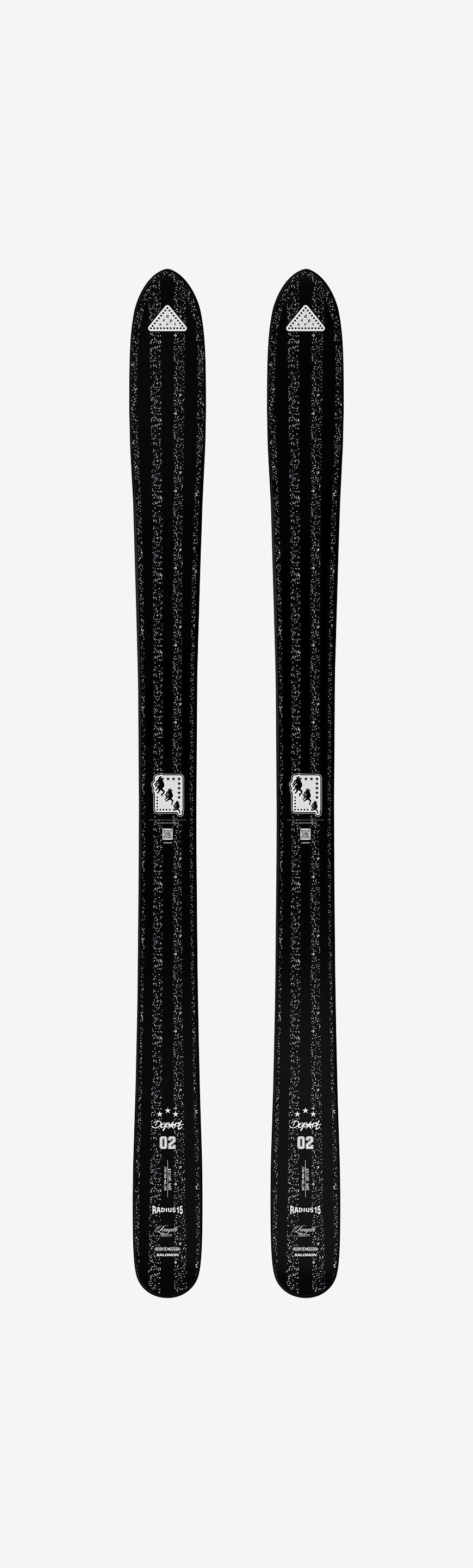 Salomon départ.02 black/glitter/silver, Hersteller-Modellansicht in 180 cm
