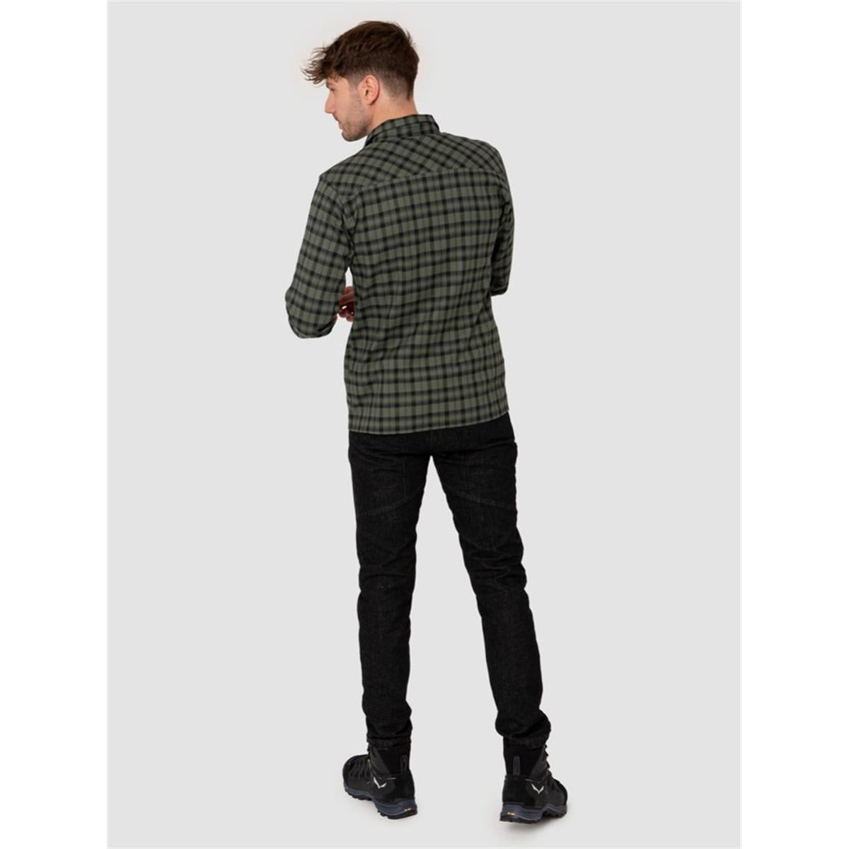 Salewa Fanes Flannel 5 Polarlite Hemd Herren shadow/dark olive, image 3 of 4