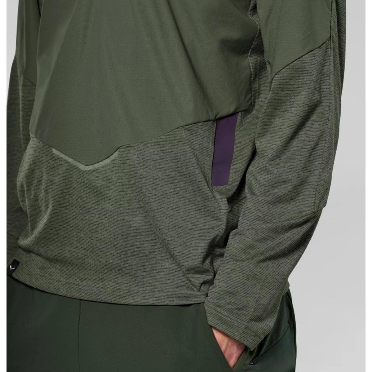 Salewa Pedroc Dry'ton Wind Half Zip Tee faded green, image 5 of 6