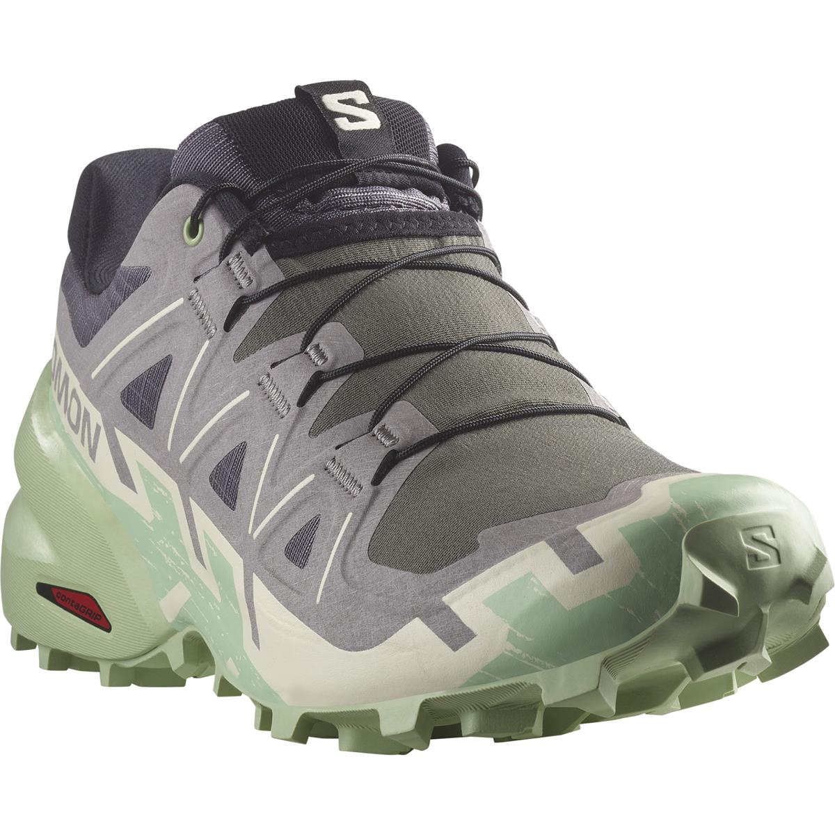 Salomon Speedcross 6 Women castlerock vanilla ice smoke green, image 2 of 7