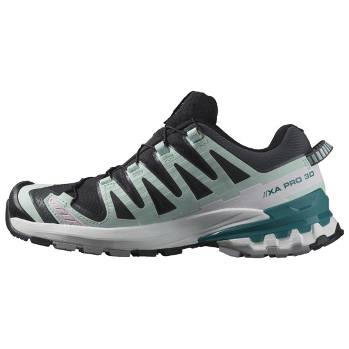 Salomon Trailrunning Schuh Damen XA Pro 3D V9 GTX Black/ Bleached Aqua/ Harbor Blue