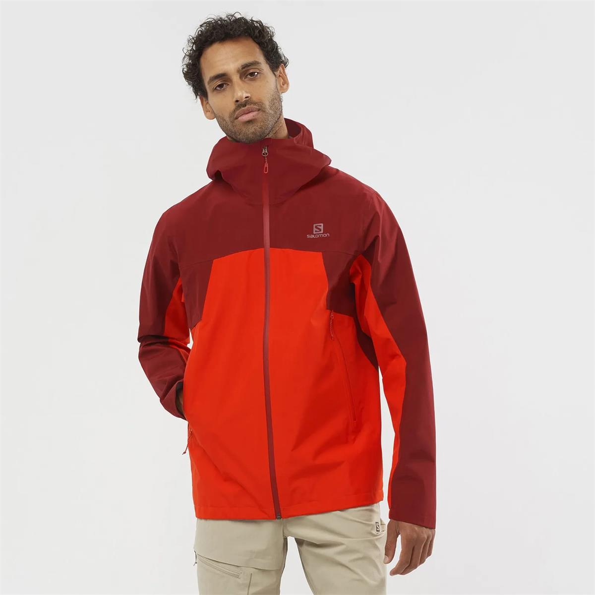Salomon Outline Gore-Tex 2.5 Layers Shelljacke Fiery Red/ Cabernet