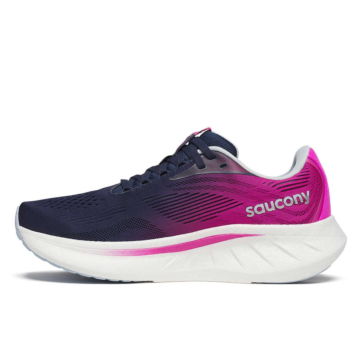 Saucony Ride 18 Women navy fuchsia, image 3 of 7