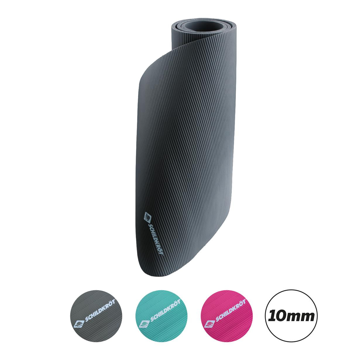 Schildkröt Fitnessmatte 10 mm, Grau, mit Tragegurt