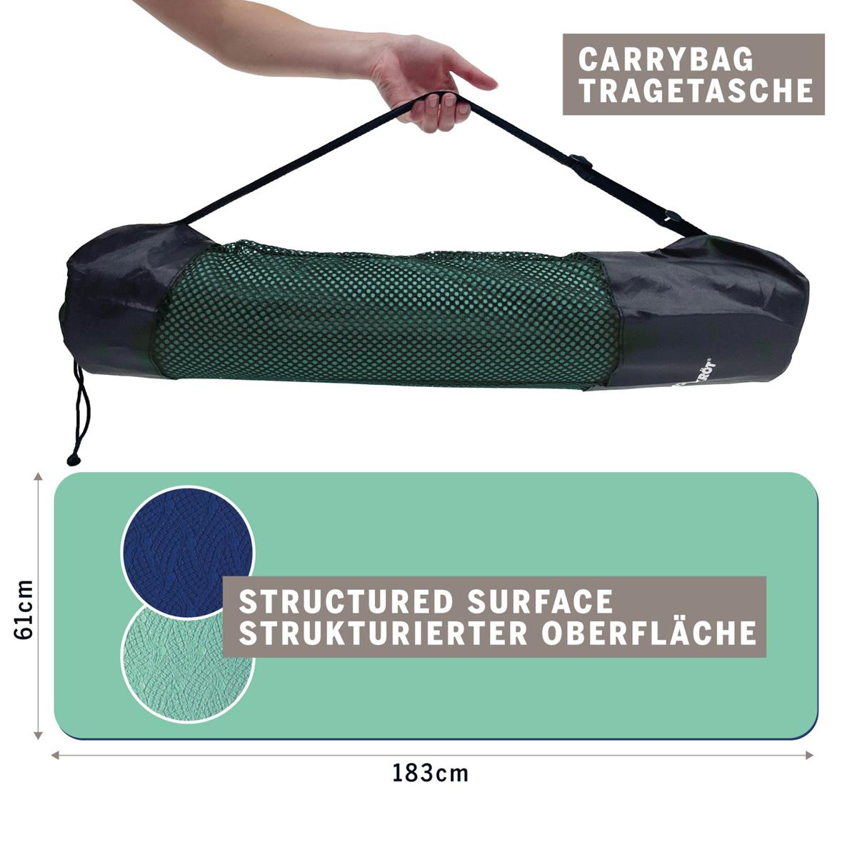 Schildkröt Yogamatte 4mm BICOLOR - Navy/Mint