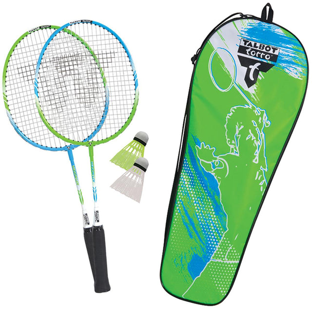 Schildkröt Attacker Junior Badminton-Set grün-cyan