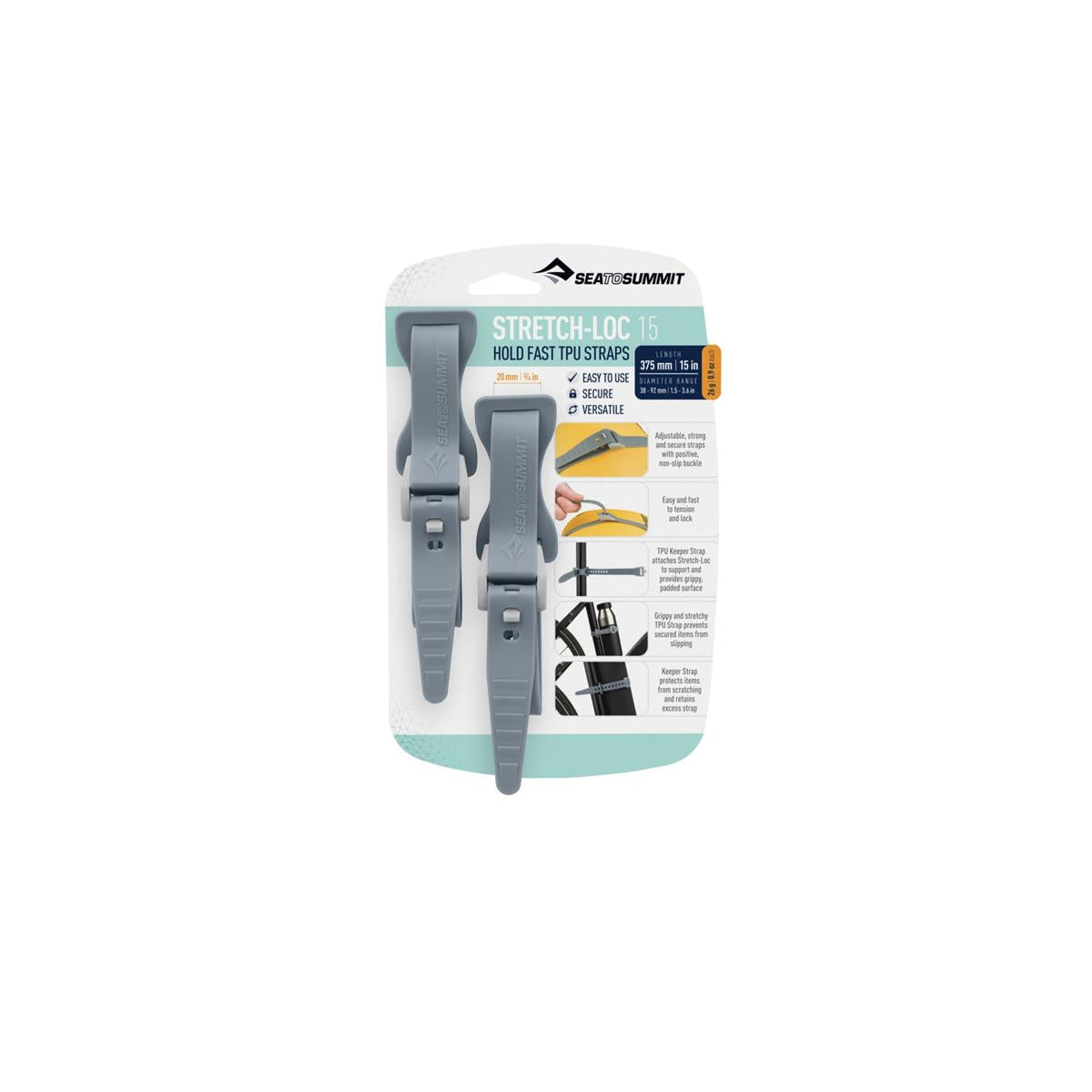 Sea to Summit Stretch-Loc 15 20mm x 375mm 2Pack, Bild 8 von 15