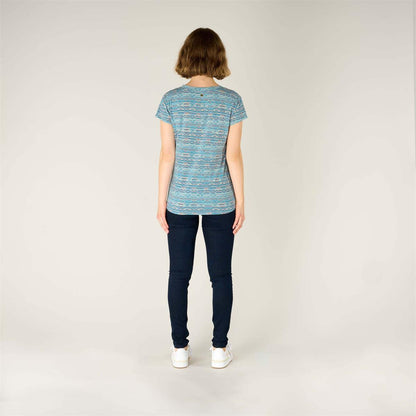 Sherpa Neha V-Neck Tee haze leaf