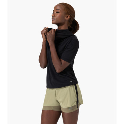 Super Natural Justshort Hoodie jet black Damen