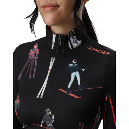 Vivid Half Zip T-Neck Women - Vintage Vibes Black