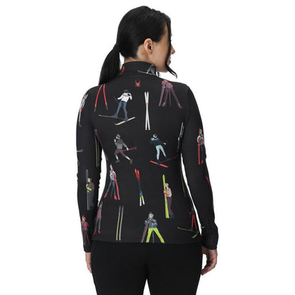 Vivid Half Zip T-Neck Women - Vintage Vibes Black