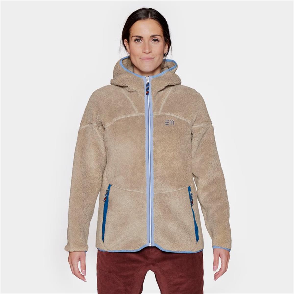 state of elevenate Damen Glacier Pile Hood vintage khaki