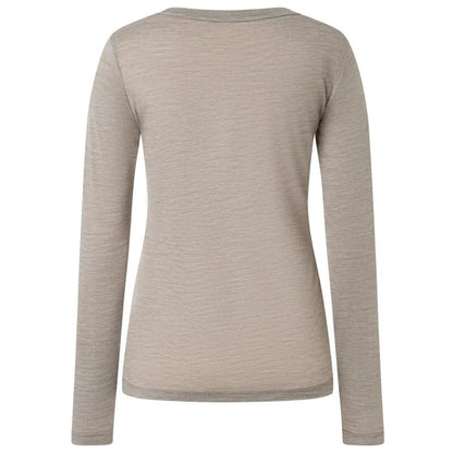 Super Natural W Hilly LS vintage khaki melange Damen Longsleeve