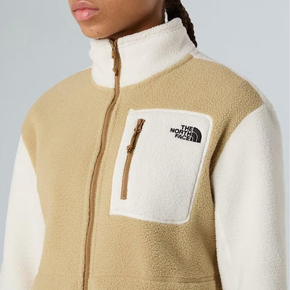 The North Face Damen Yumiori Fleecejacke mit durchgehendem Reißverschluss Khaki Stone-White Dune-Utility Brown