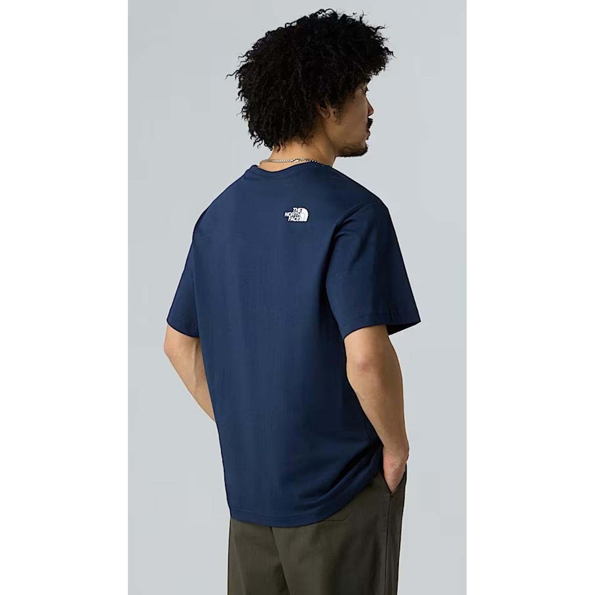 The North Face Mountain Logo relaxt geschnittenes Pocket T-Shirt für Herren summit navy