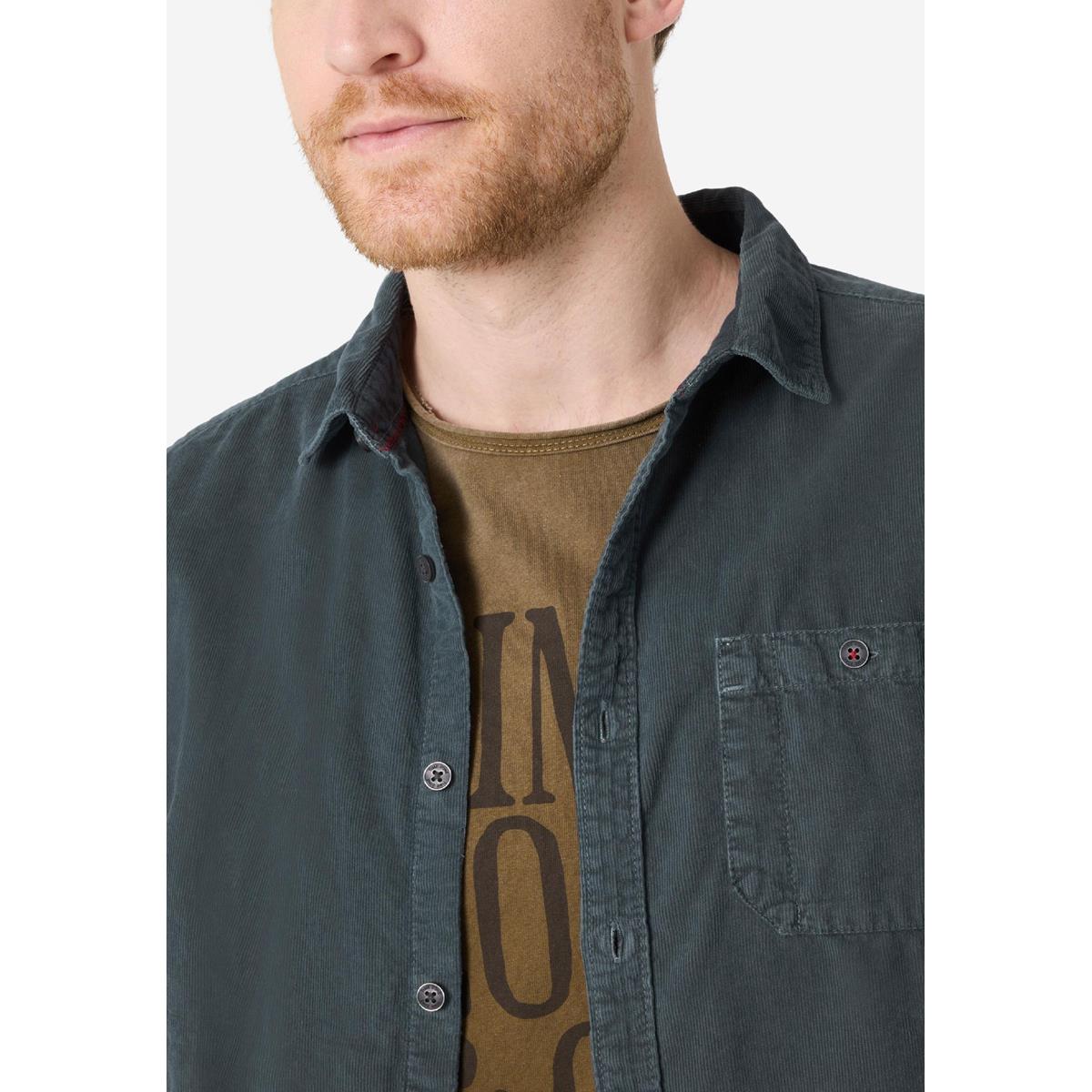 Timezone Herren Corduroy Shirt Blau