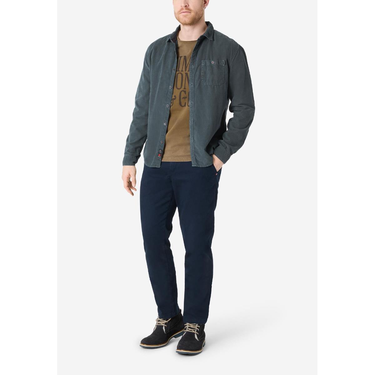 Timezone Herren Corduroy Shirt Blau