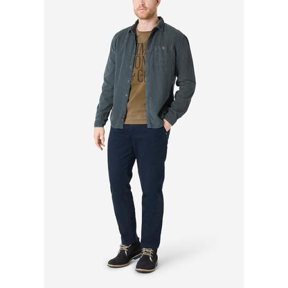 Timezone Herren Corduroy Shirt Blau