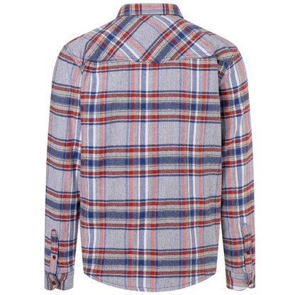 Timezone Herren Check Shirt Blue Grey