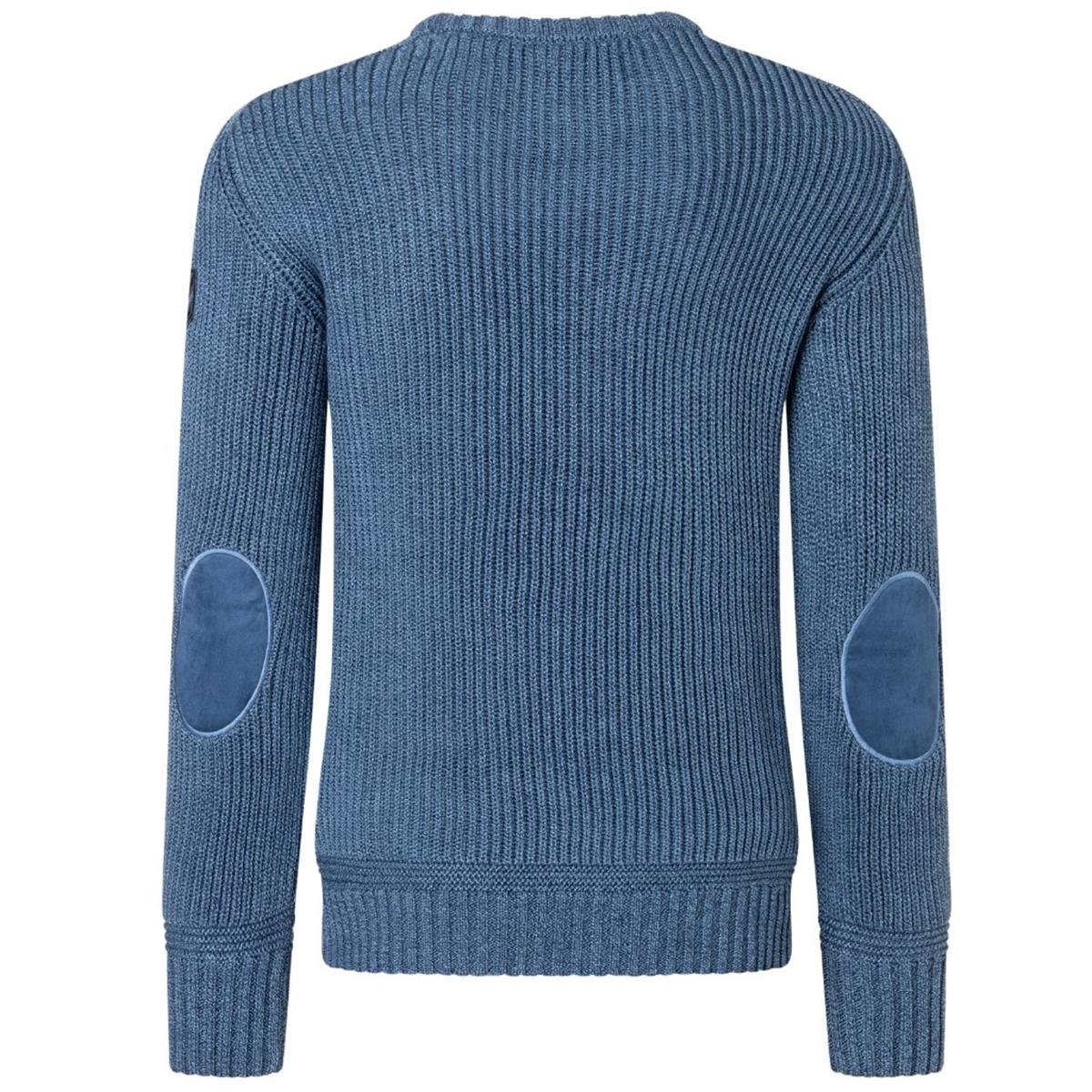 Timezone Heavy Knit Crewneck indigo melange Herren