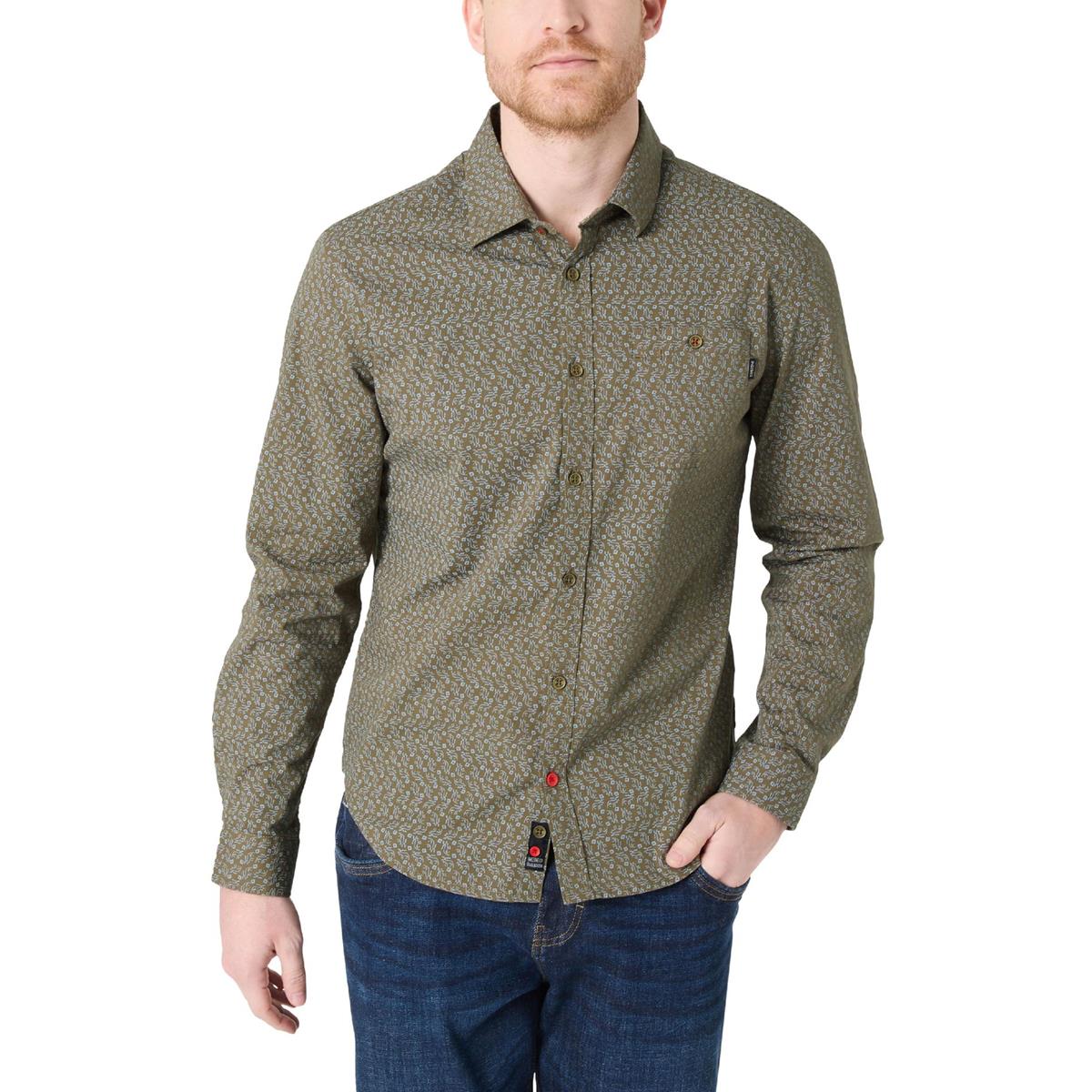 Timezone Herren Printed Classic Shirt Green