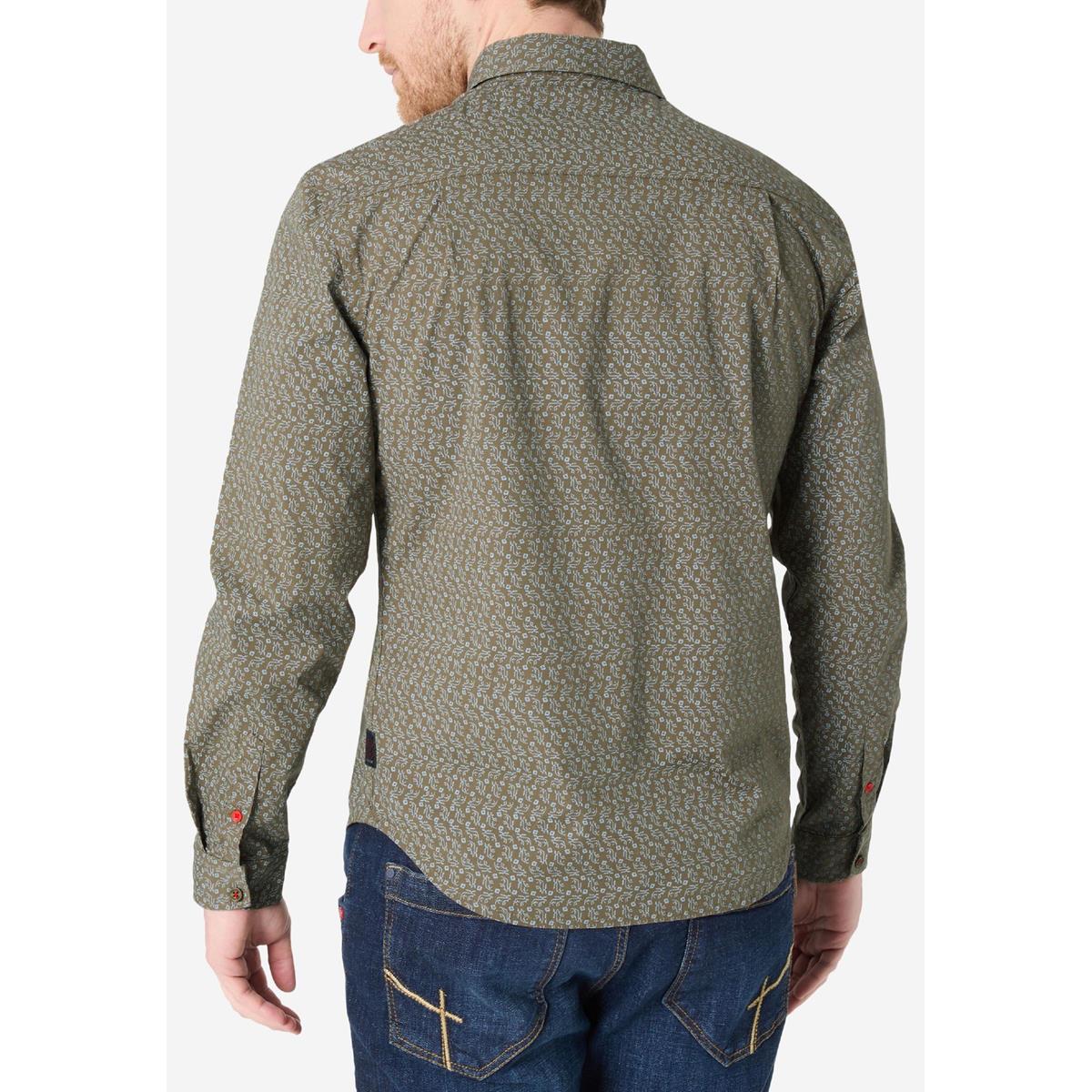 Timezone Herren Printed Classic Shirt Green