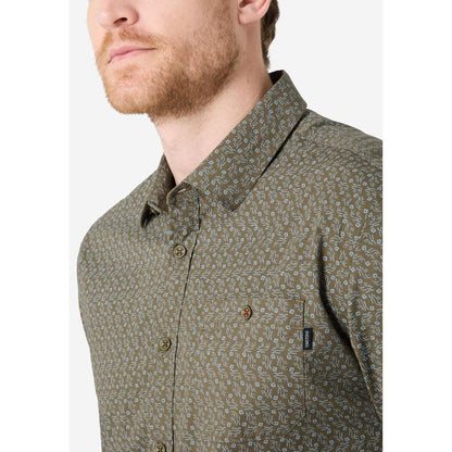 Timezone Herren Printed Classic Shirt Green
