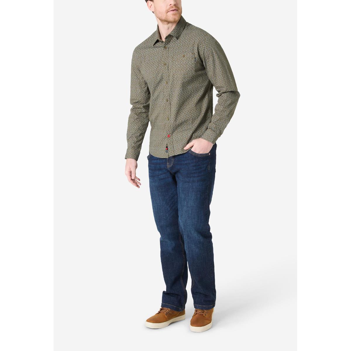 Timezone Herren Printed Classic Shirt Green
