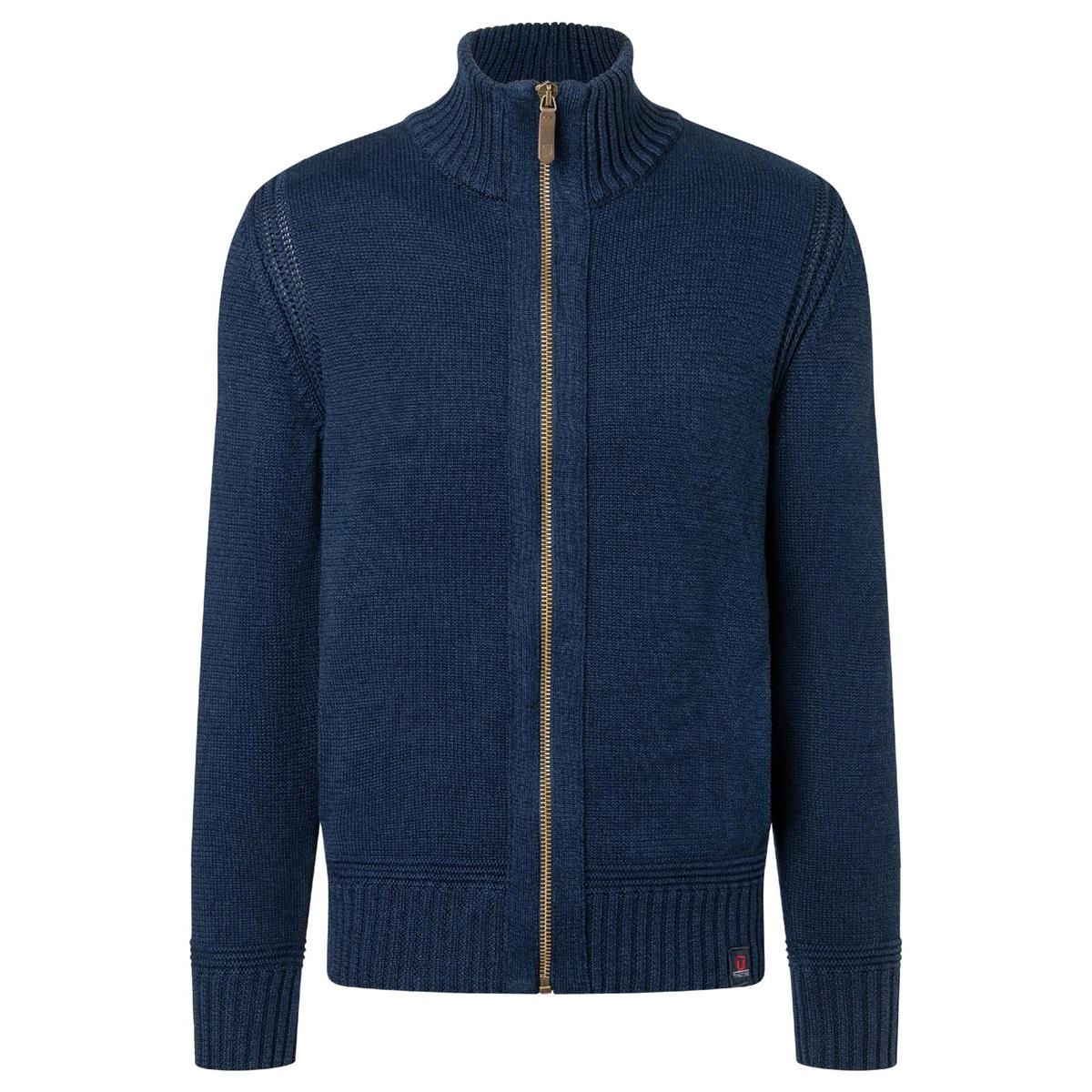Timezone Herren Heavy Knit Jacket Blue Melange
