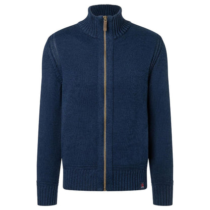 Timezone Herren Heavy Knit Jacket Blue Melange