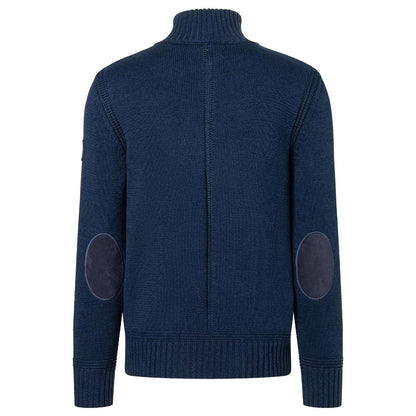 Timezone Herren Heavy Knit Jacket Blue Melange