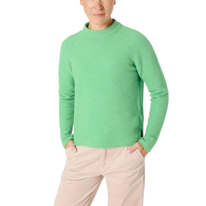 Timezone Damen Sporty Raglan Pullover Fresh Green Melange