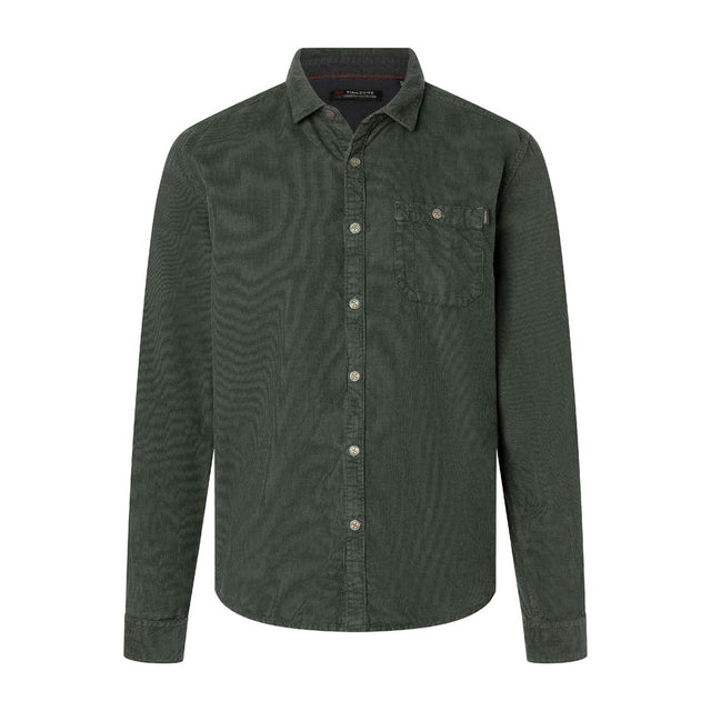 Timezone Corduroy Shirt black olive Herren