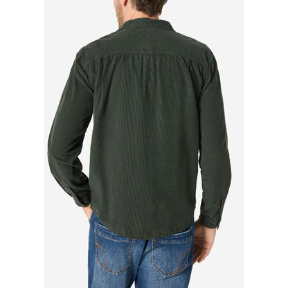 Timezone Corduroy Shirt black olive Herren