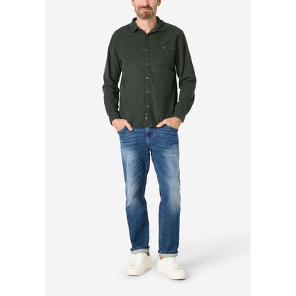 Timezone Corduroy Shirt black olive Herren
