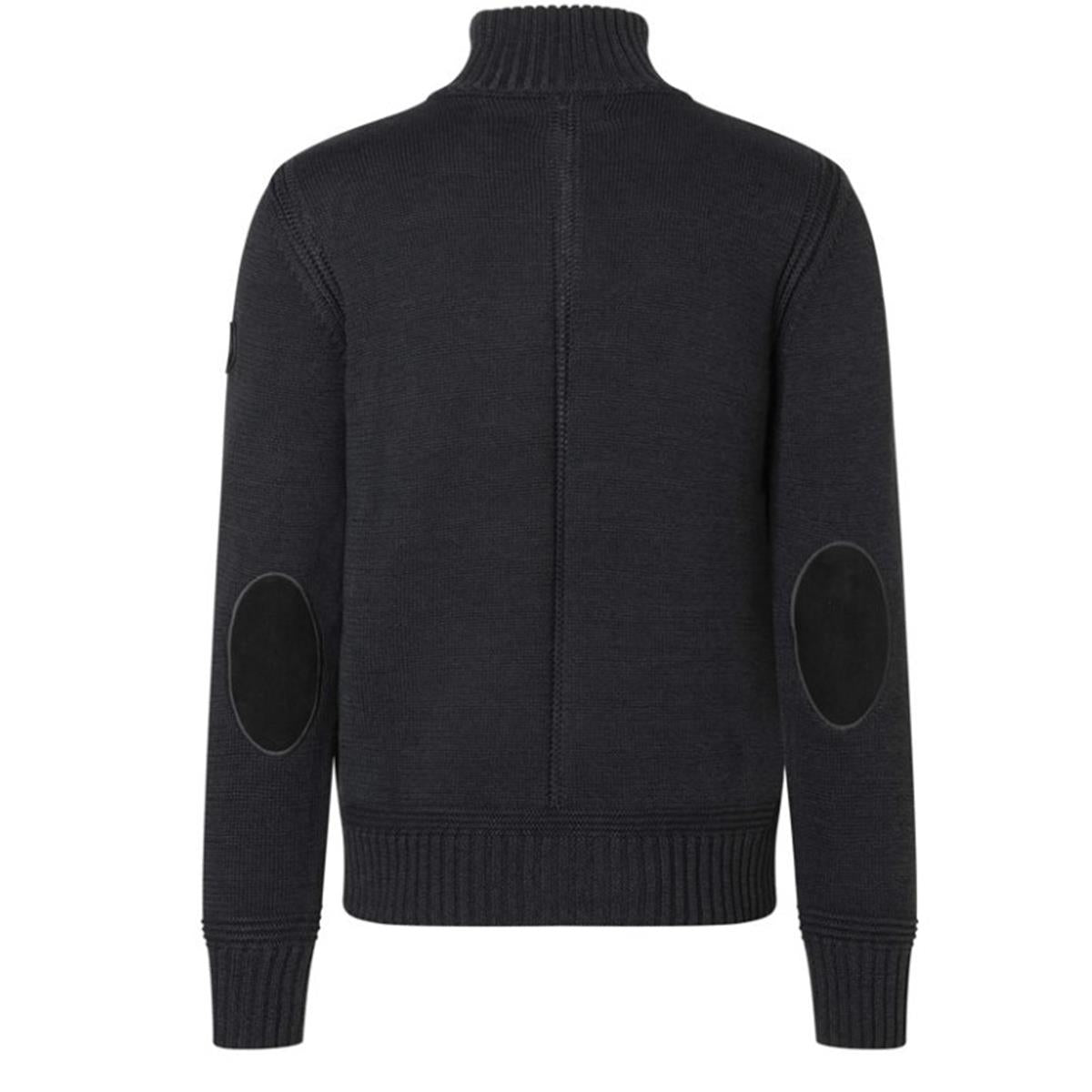 Timezone Heavy Knit Seamans Troyer black melange Herren