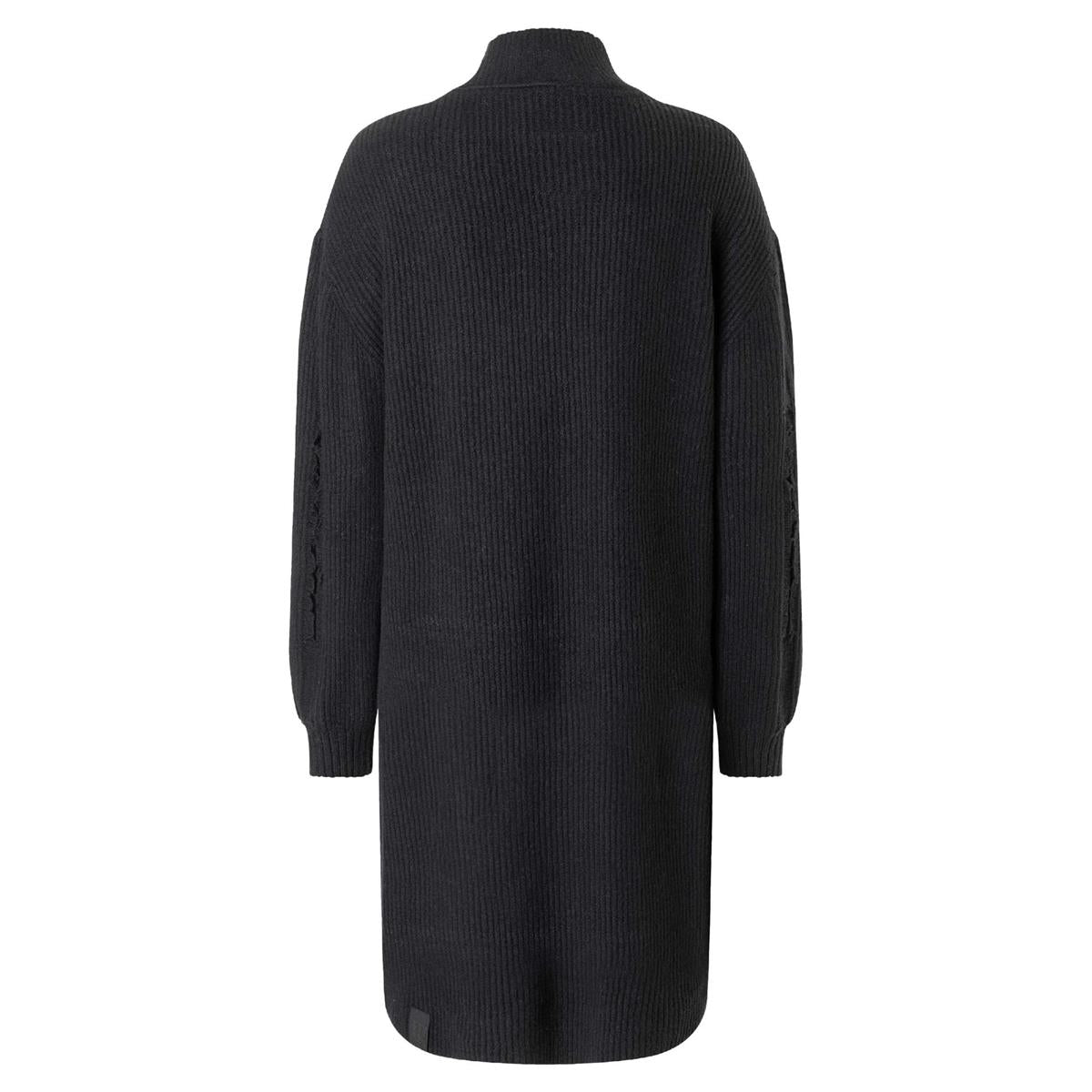 Timezone Fray Mock Neck Dress black Damen