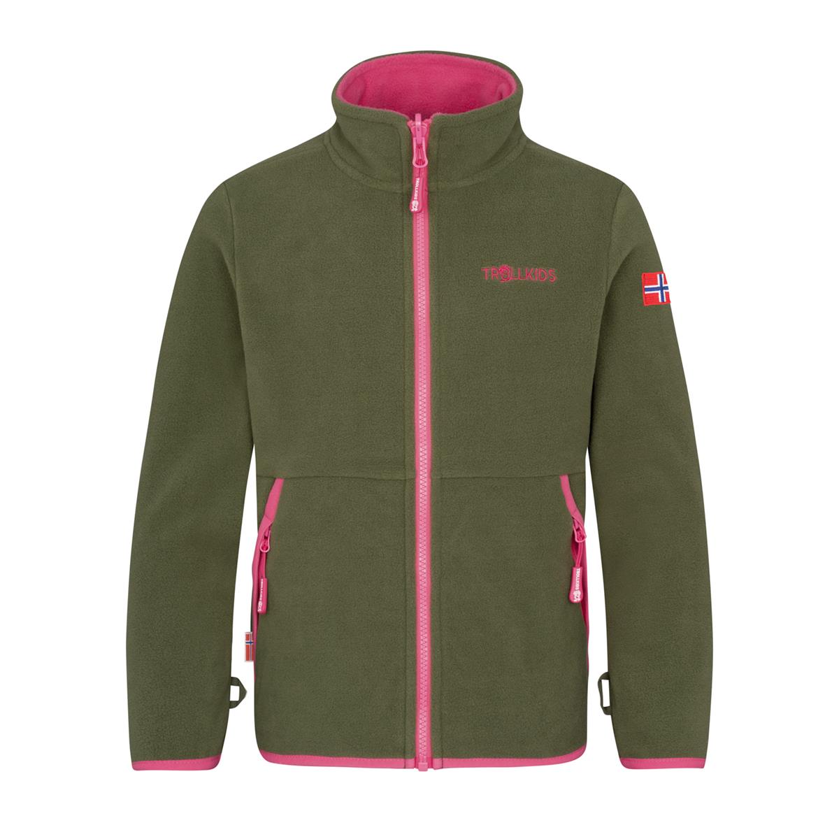 Trollkids Kjerak 3in1 Jacket dusky olive/ light magenta, image 3 of 4