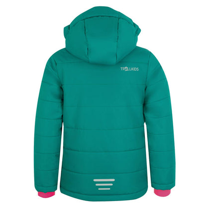 Trollkids Hemsedal Snow Jacket XT smaragd/rubine