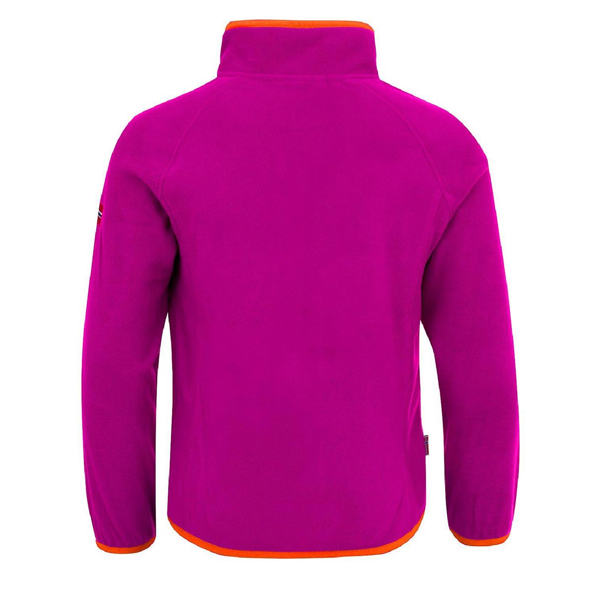 Trollkids Kinder Nordland Half Zip Dark Pink/ Orange