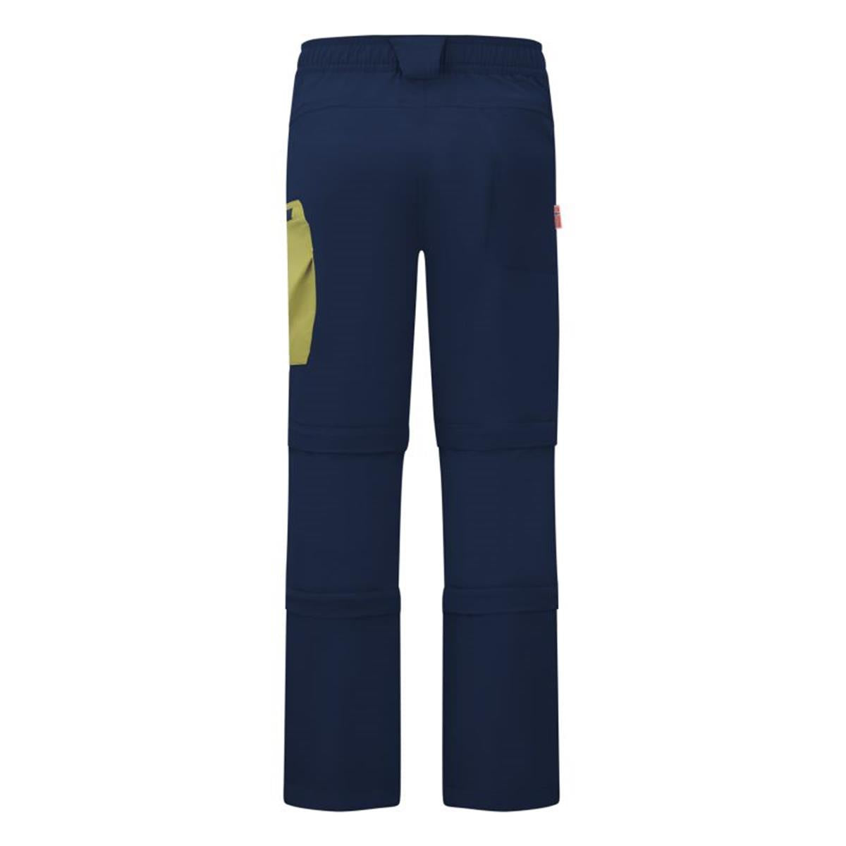 Trollkids Kids Preikestolen Double Zip-Off Pants mystic blue/kiwi, image 2 of 6