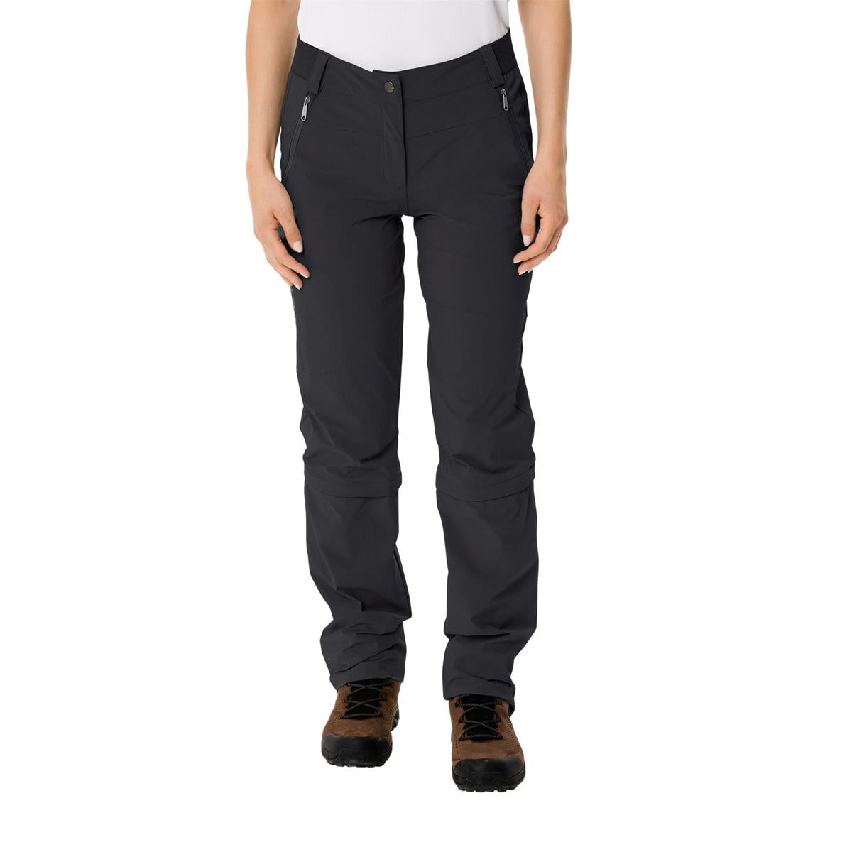 Vaude Farley Stretch Capri T-Zip III short black Damen Trekkinghose