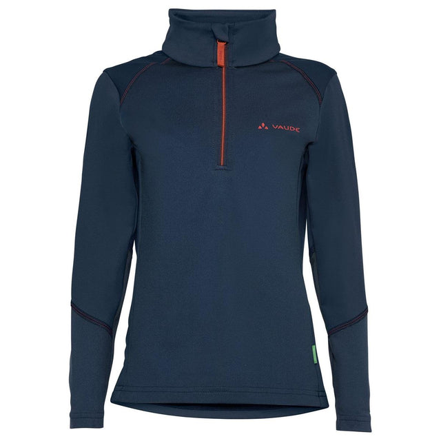 VAUDE Kids Livigno Halfzip dark sea/orange