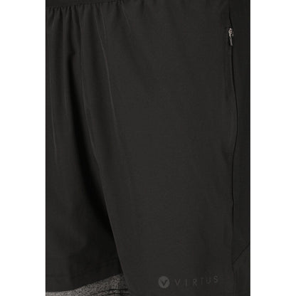 Virtus Dylan M 2-in-1 Stretch Shorts - black