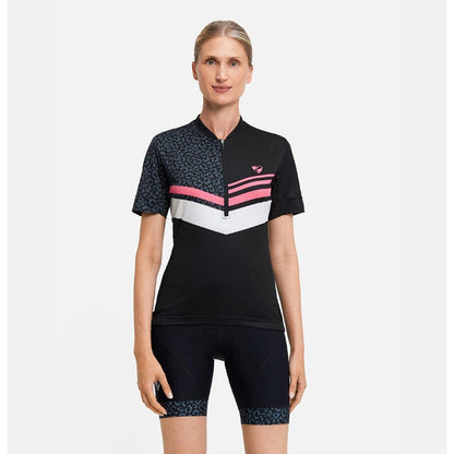 Ziener Naladia lady black strawberry sorbet Damen Radtrikot