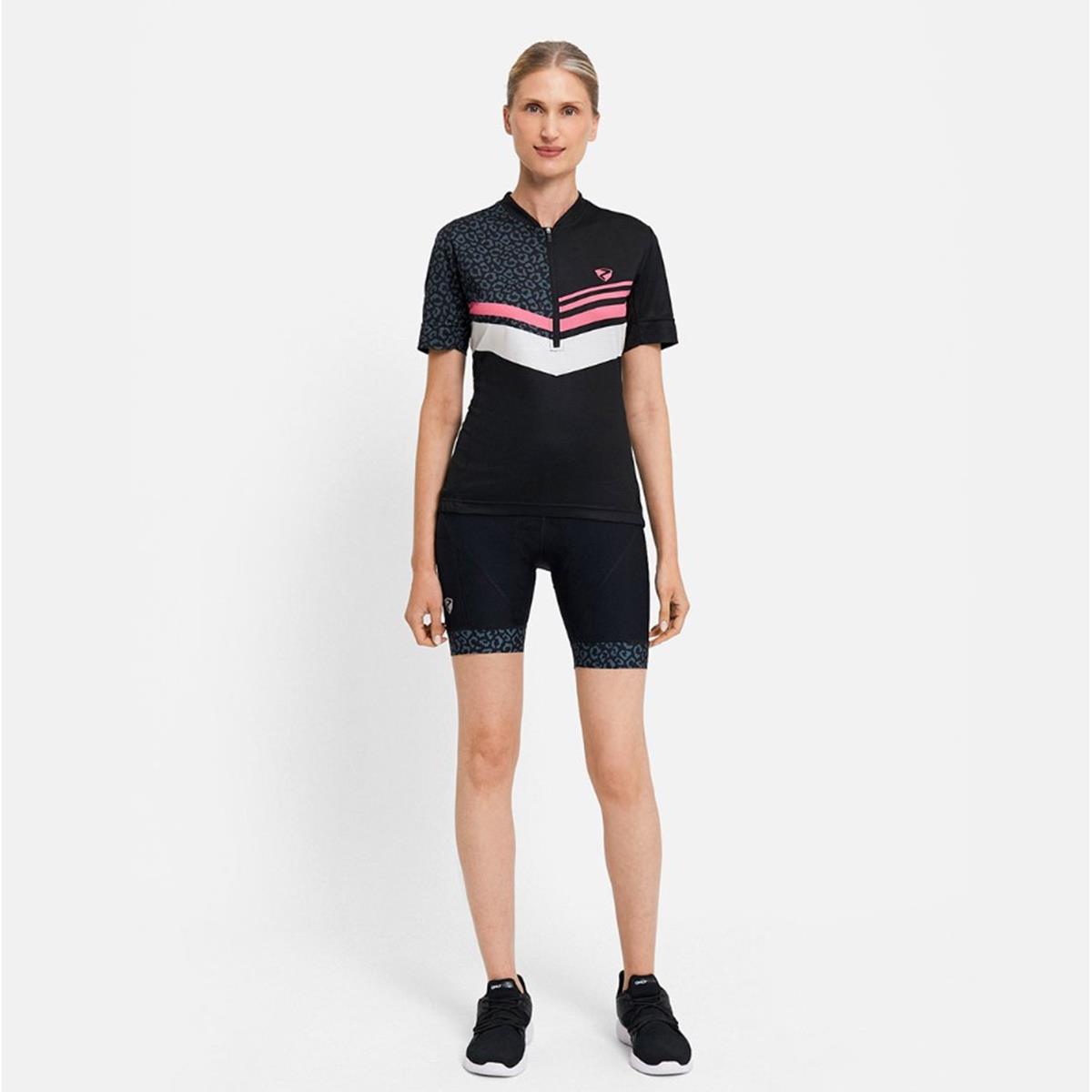 Ziener Naladia lady black strawberry sorbet Damen Radtrikot