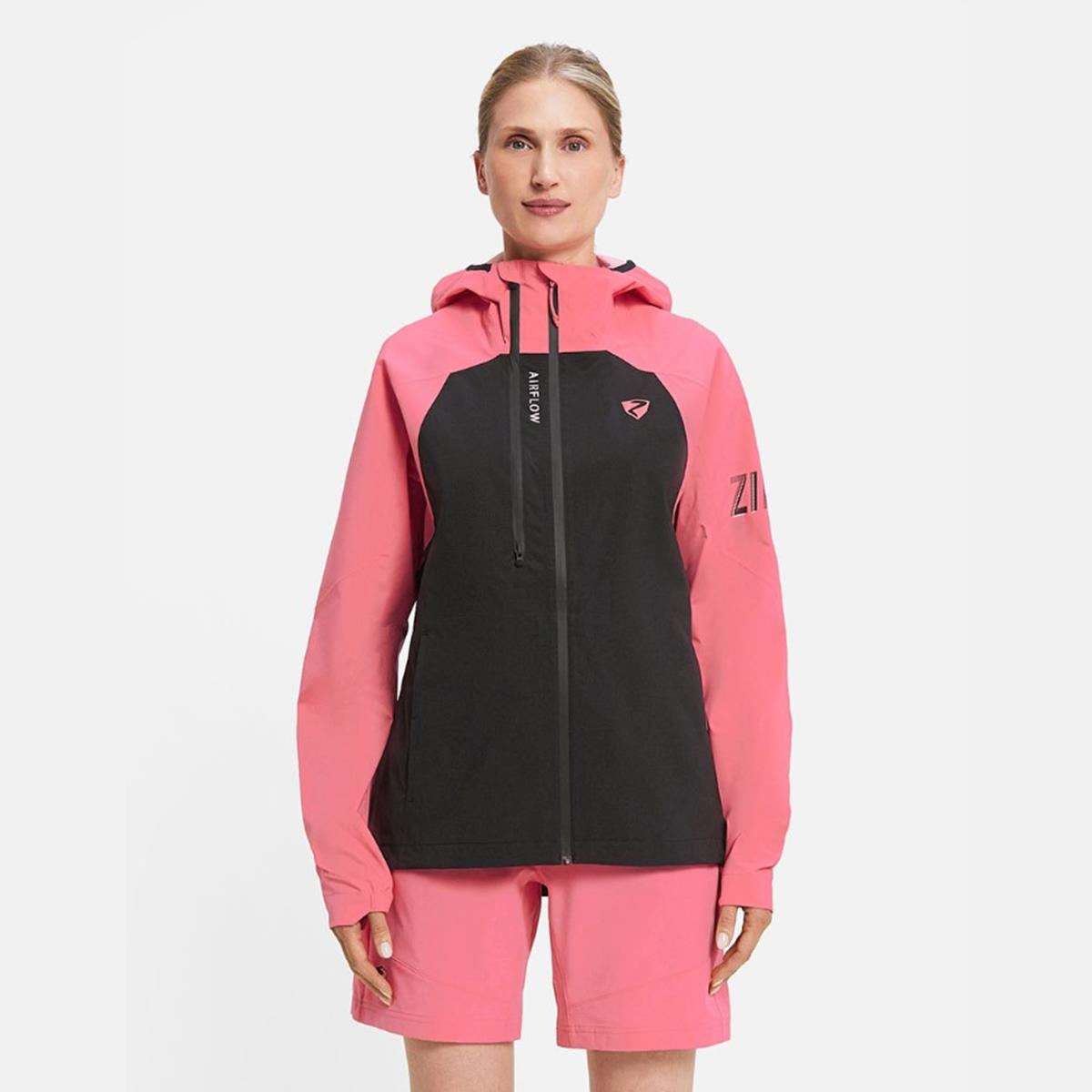Ziener Nehle jacket lady black strawberry sorbet Damen Radjacke, Bild 3 von 4