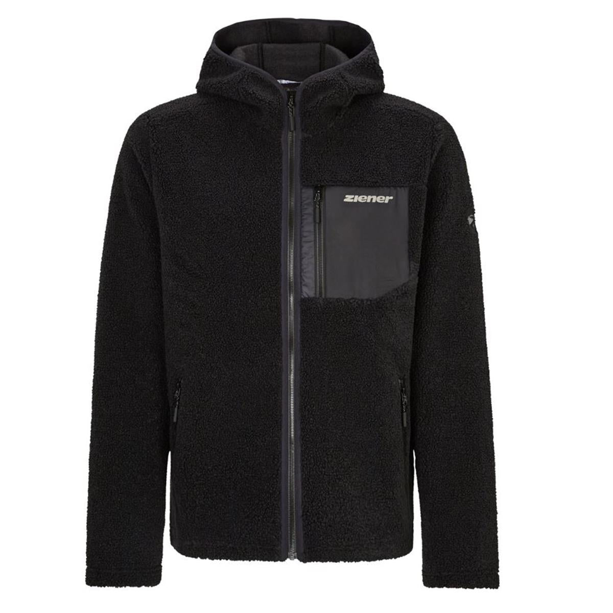 Ziener Juha man black Herren Fleecejacke