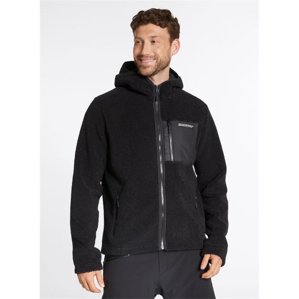 Ziener Juha man black Herren Fleecejacke
