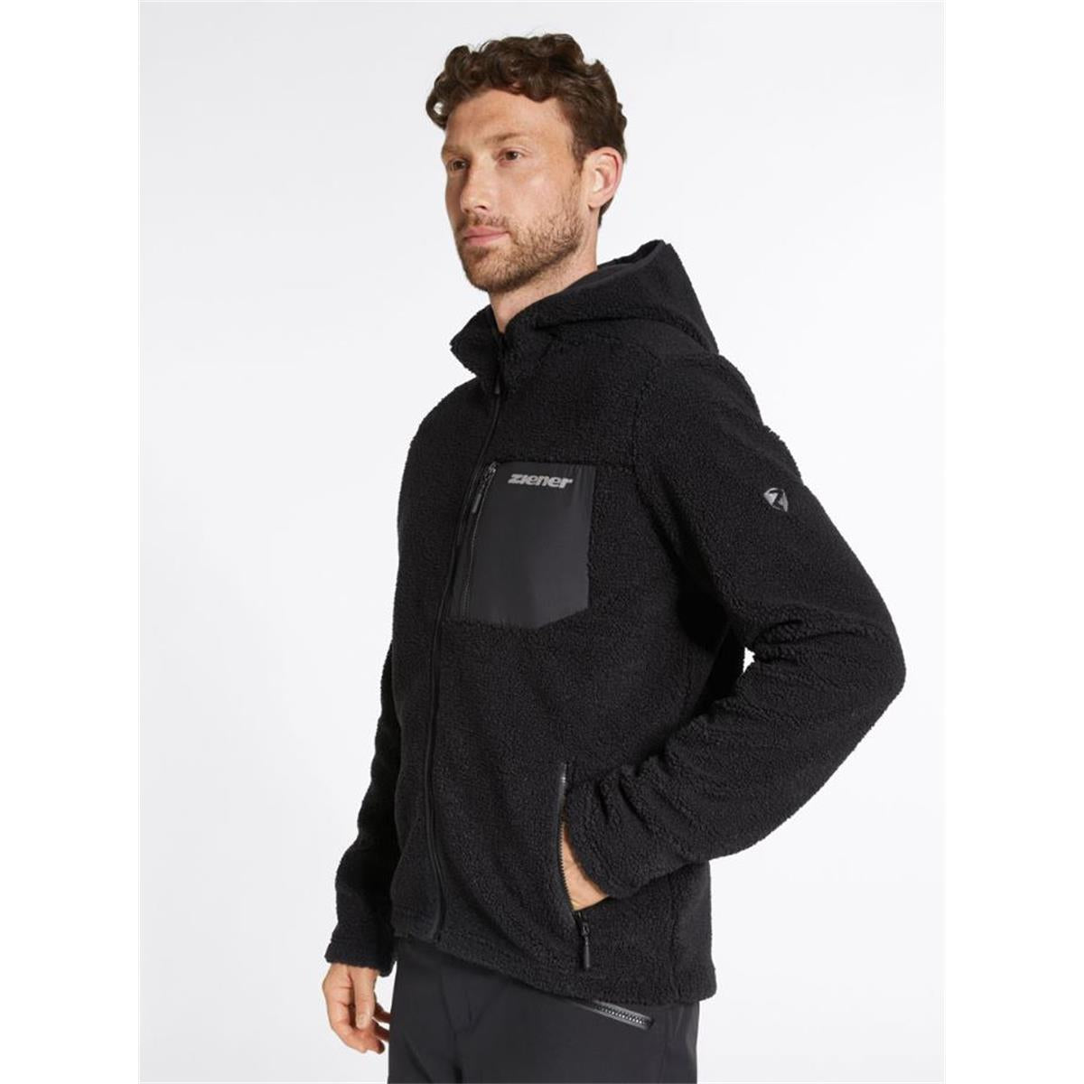Ziener Juha man black Herren Fleecejacke
